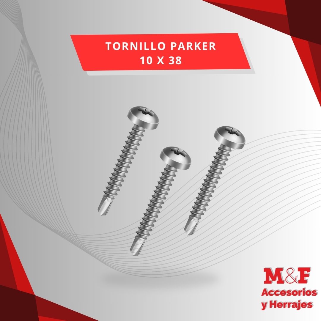 Tornillo Parker 10x38 Punta Mecha